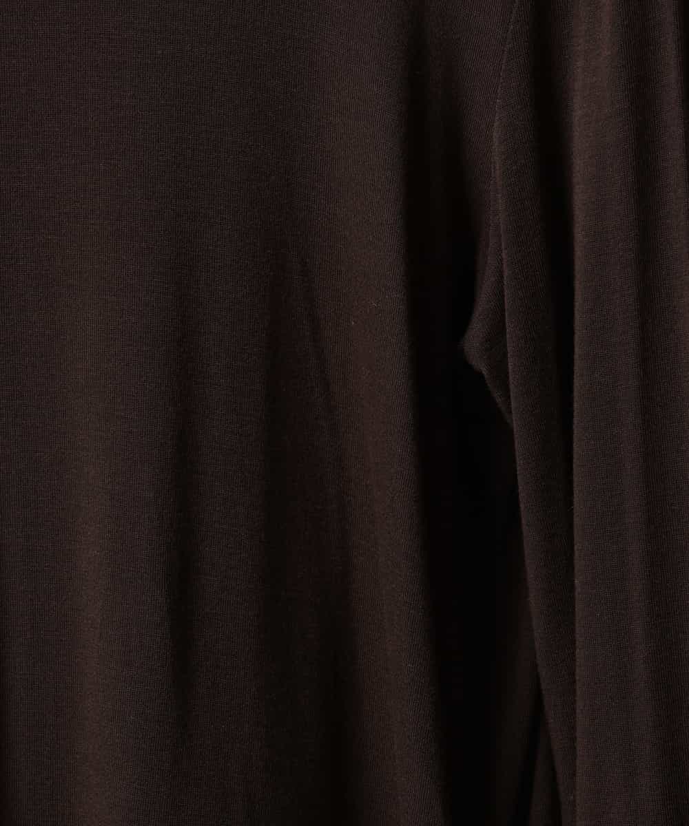 FMKAG40130 MICHEL KLEIN(ミッシェルクラン) [レイヤードスタイルにおすすめ]シアーハイネックカットソー ブラック