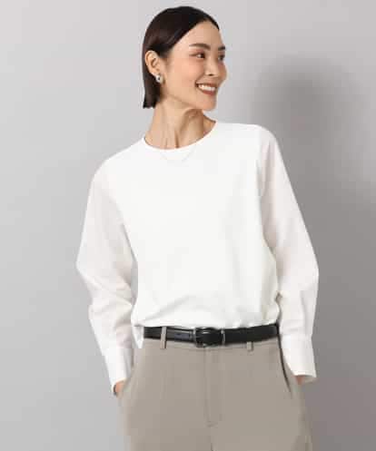 FMKAG43170 MICHEL KLEIN シャツ袖ドッキングカットソー