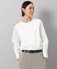FMKAG43170 MICHEL KLEIN(ミッシェルクラン) シャツ袖ドッキングカットソー ホワイト