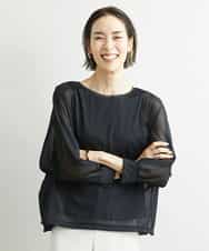 FMKAV28180 MICHEL KLEIN(ミッシェルクラン) ［季節の変わり目におすすめ］シアードルマンスリーブカットソー ライトグレー(91)