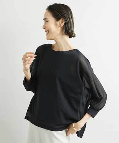 FMKAV28180 MICHEL KLEIN ［季節の変わり目におすすめ］シアードルマンスリーブカットソー
