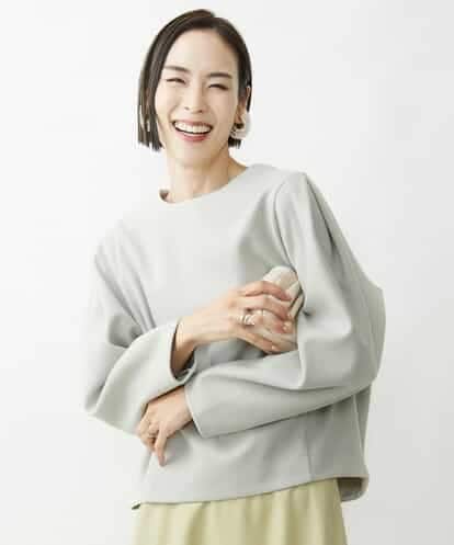 FMKAV32170 MICHEL KLEIN 起毛ジャージータックデザインカットソー