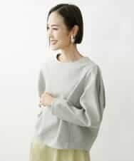 FMKAV32170 MICHEL KLEIN(ミッシェルクラン) 起毛ジャージータックデザインカットソー ライトグリーン(43)