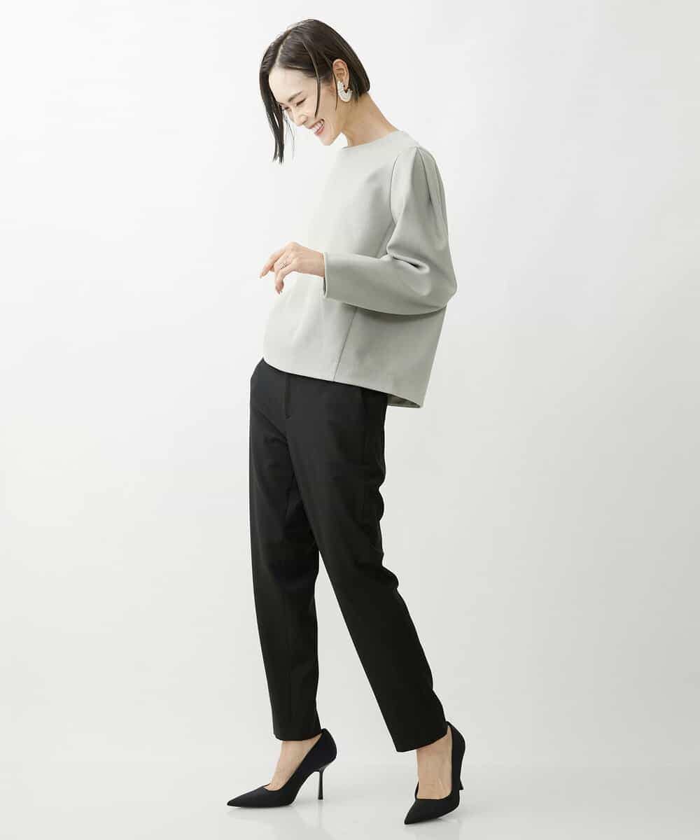 FMKAV32170 MICHEL KLEIN(ミッシェルクラン) 起毛ジャージータックデザインカットソー ライトグリーン(43)