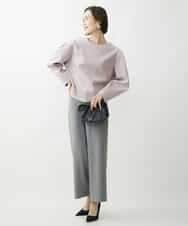 FMKAV32170 MICHEL KLEIN(ミッシェルクラン) 起毛ジャージータックデザインカットソー ライトグリーン(43)