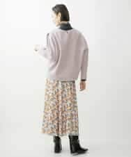 FMKAV32170 MICHEL KLEIN(ミッシェルクラン) 起毛ジャージータックデザインカットソー ライトグリーン(43)