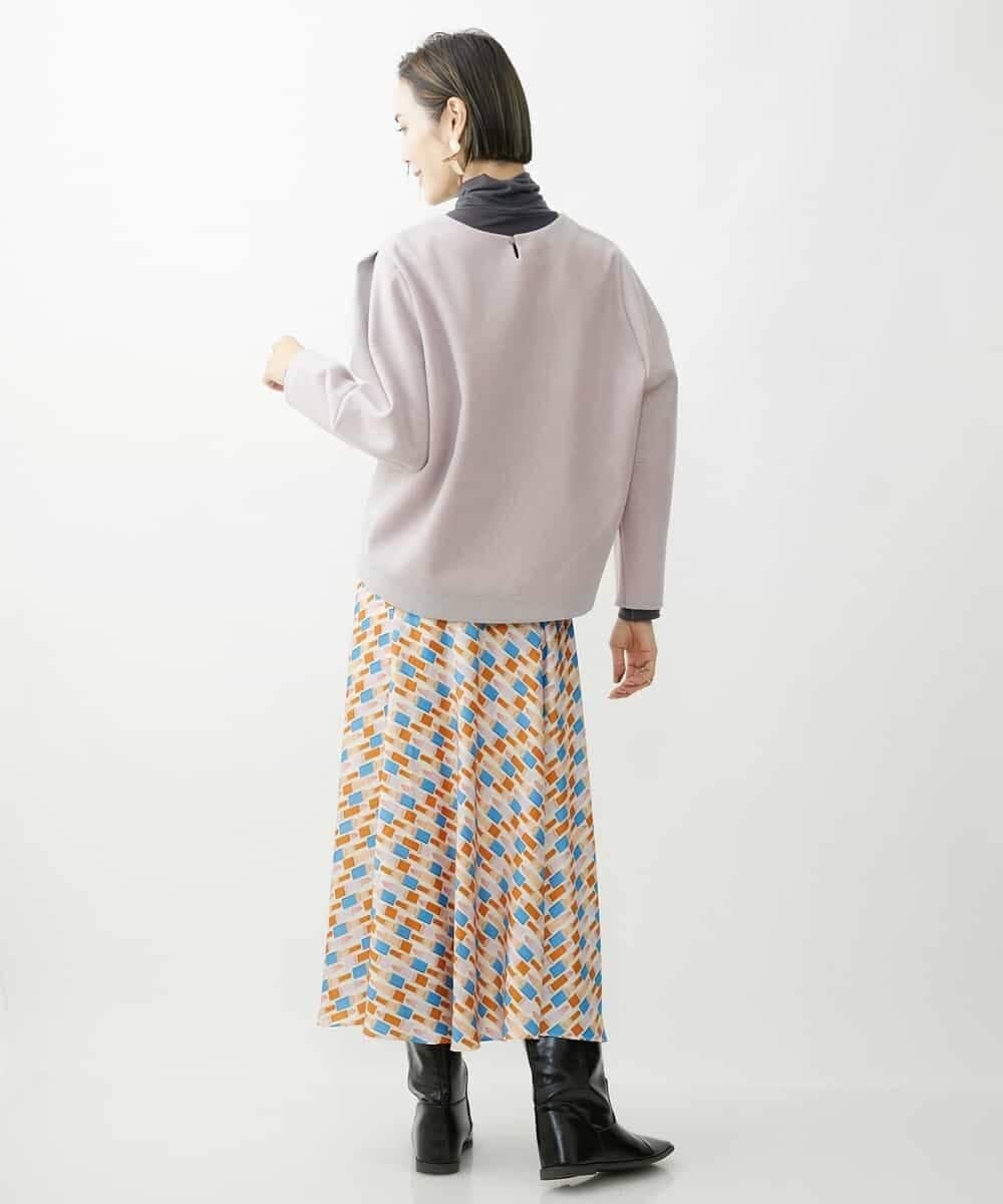 FMKAV32170 MICHEL KLEIN(ミッシェルクラン) 起毛ジャージータックデザインカットソー ライトグリーン(43)