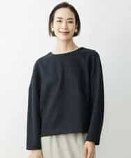 FMKAV32170 MICHEL KLEIN(ミッシェルクラン) 起毛ジャージータックデザインカットソー ライトグリーン(43)