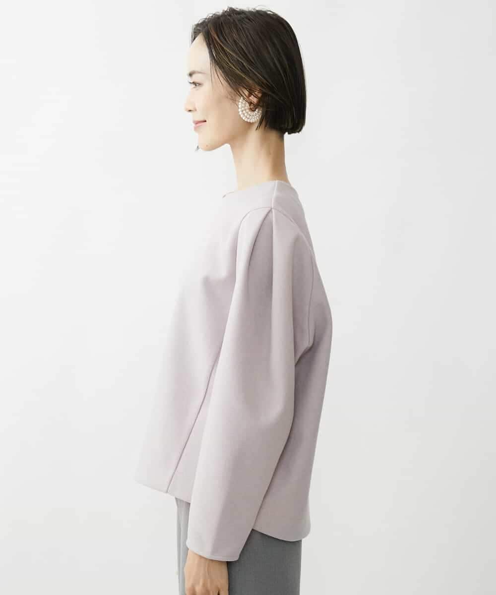 FMKAV32170 MICHEL KLEIN(ミッシェルクラン) 起毛ジャージータックデザインカットソー ライトグリーン(43)