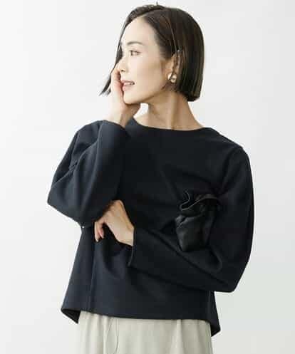 FMKAV32170 MICHEL KLEIN 起毛ジャージータックデザインカットソー