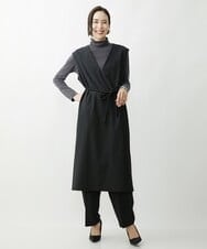 FMKAV34130 MICHEL KLEIN(ミッシェルクラン) ［新色追加/レイヤードにおすすめ］カシミヤ混ハイネックカットソー ブラック(94)