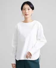 FMKAV36170 MICHEL KLEIN(ミッシェルクラン) シャツ切り替えポンチカットソー ベージュ(82)