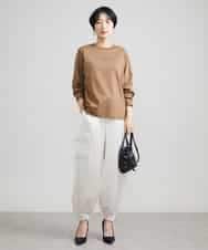 FMKAV40140 MICHEL KLEIN(ミッシェルクラン) ロングスリーブロゴTシャツ キャメル(17)
