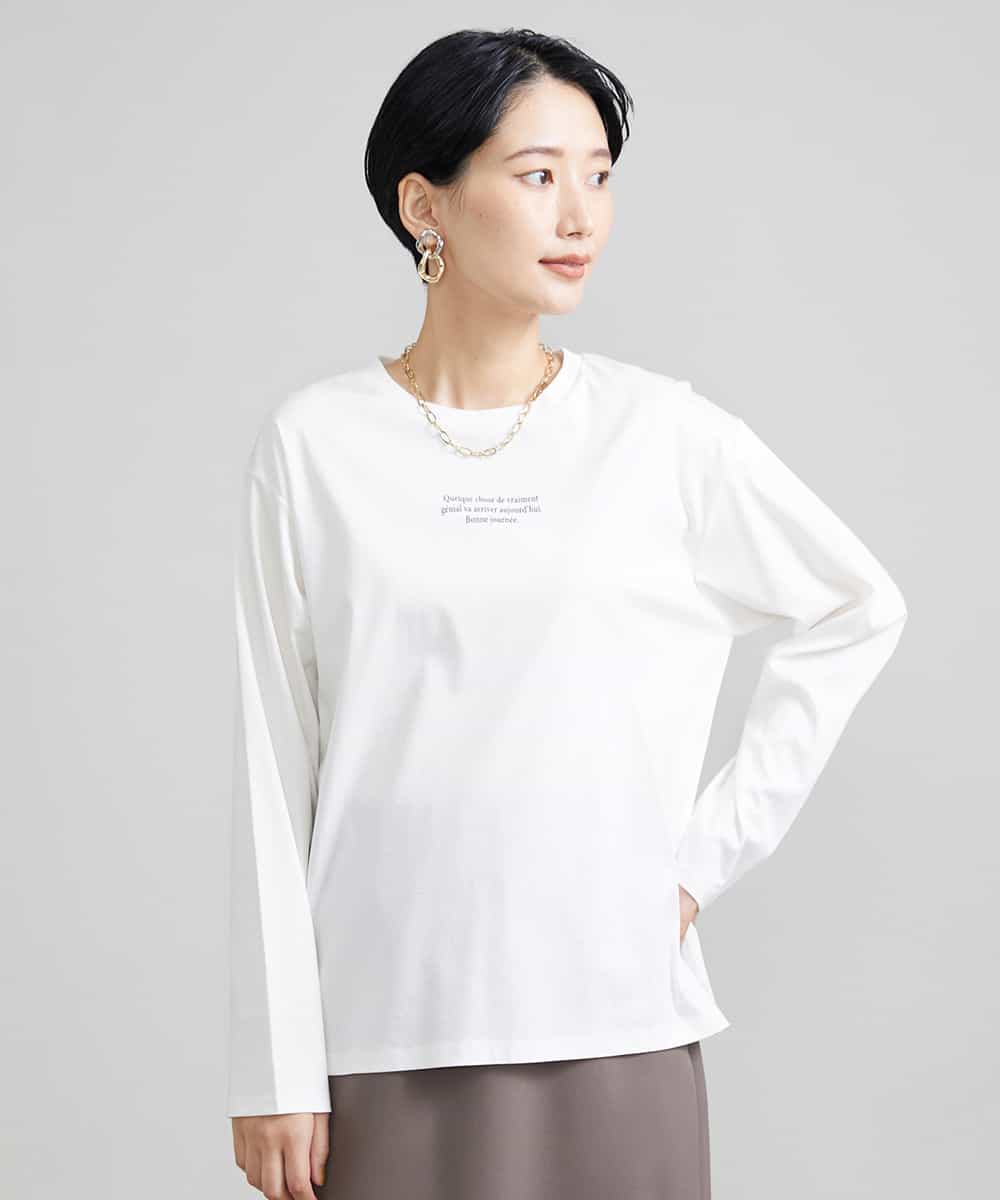 FMKAV40140 MICHEL KLEIN(ミッシェルクラン) ロングスリーブロゴTシャツ キャメル(17)