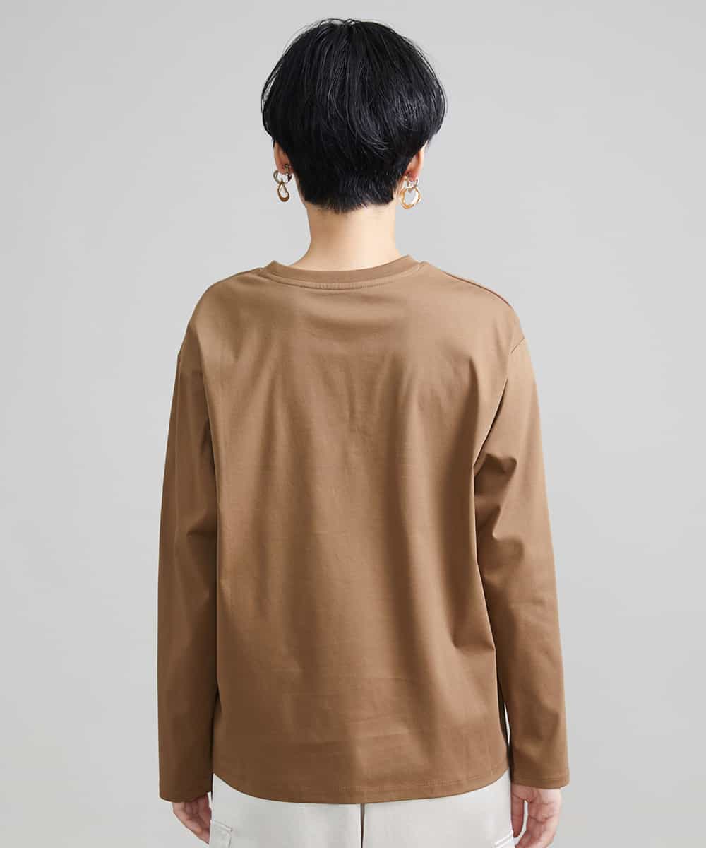 FMKAV40140 MICHEL KLEIN(ミッシェルクラン) ロングスリーブロゴTシャツ キャメル(17)