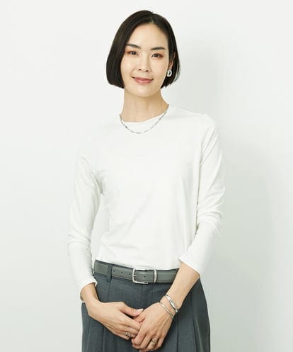 FMKBD60140 MICHEL KLEIN ［レイヤードに最適］シアークルーネックPO