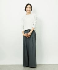 FMKBD60140 MICHEL KLEIN(ミッシェルクラン) ［レイヤードに最適］シアークルーネックPO ホワイト