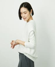 FMKBD60140 MICHEL KLEIN(ミッシェルクラン) ［レイヤードに最適］シアークルーネックPO ホワイト