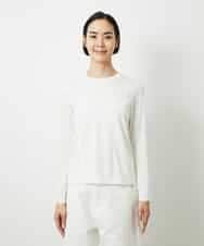 FMKBD60140 MICHEL KLEIN(ミッシェルクラン) ［レイヤードに最適］シアークルーネックPO ホワイト