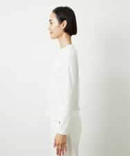 FMKBD60140 MICHEL KLEIN(ミッシェルクラン) ［レイヤードに最適］シアークルーネックPO ホワイト