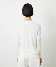 FMKBD60140 MICHEL KLEIN(ミッシェルクラン) ［レイヤードに最適］シアークルーネックPO ホワイト