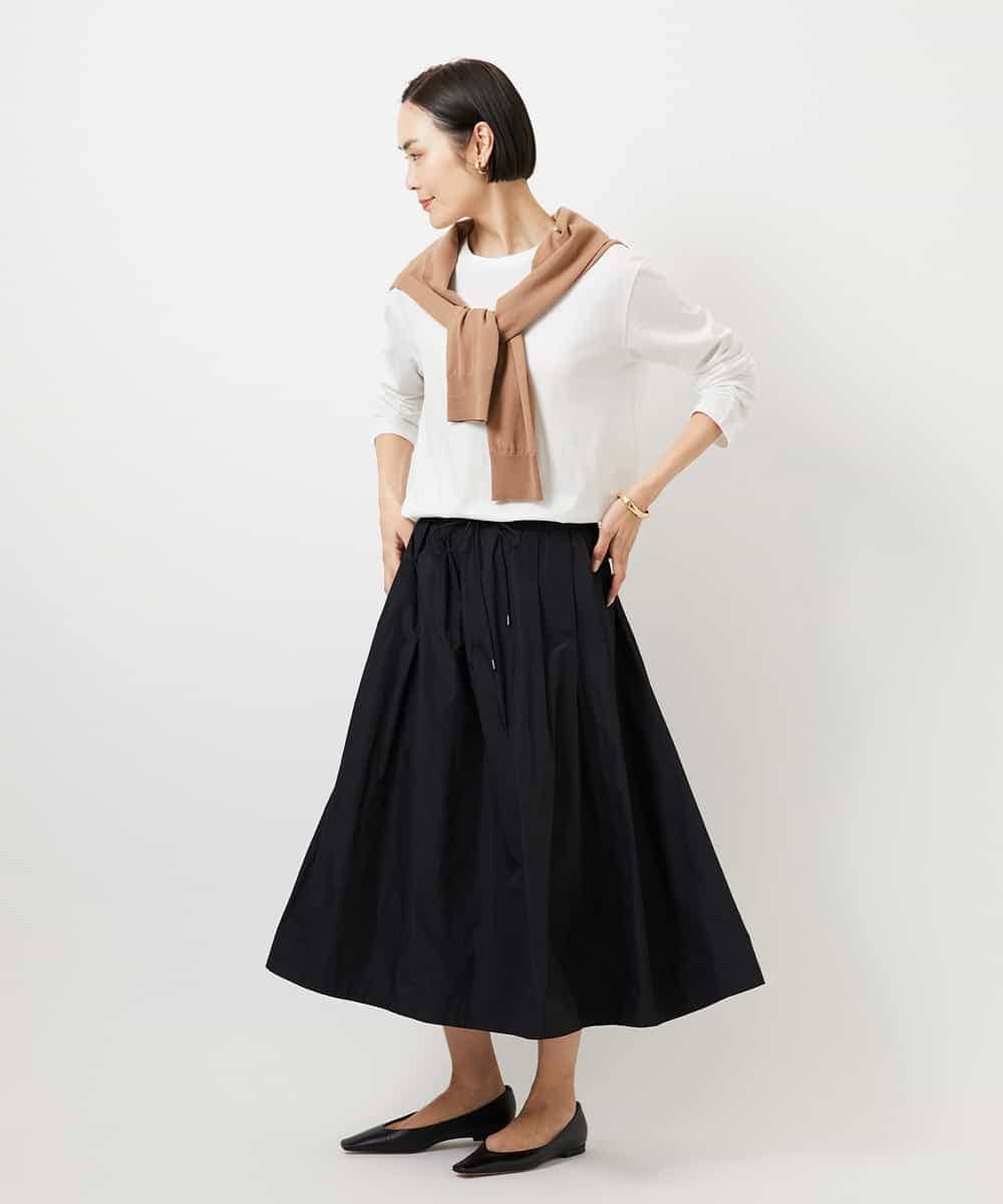 FMKBD80050 MICHEL KLEIN(ミッシェルクラン) ワンポイントロゴロングT ホワイト