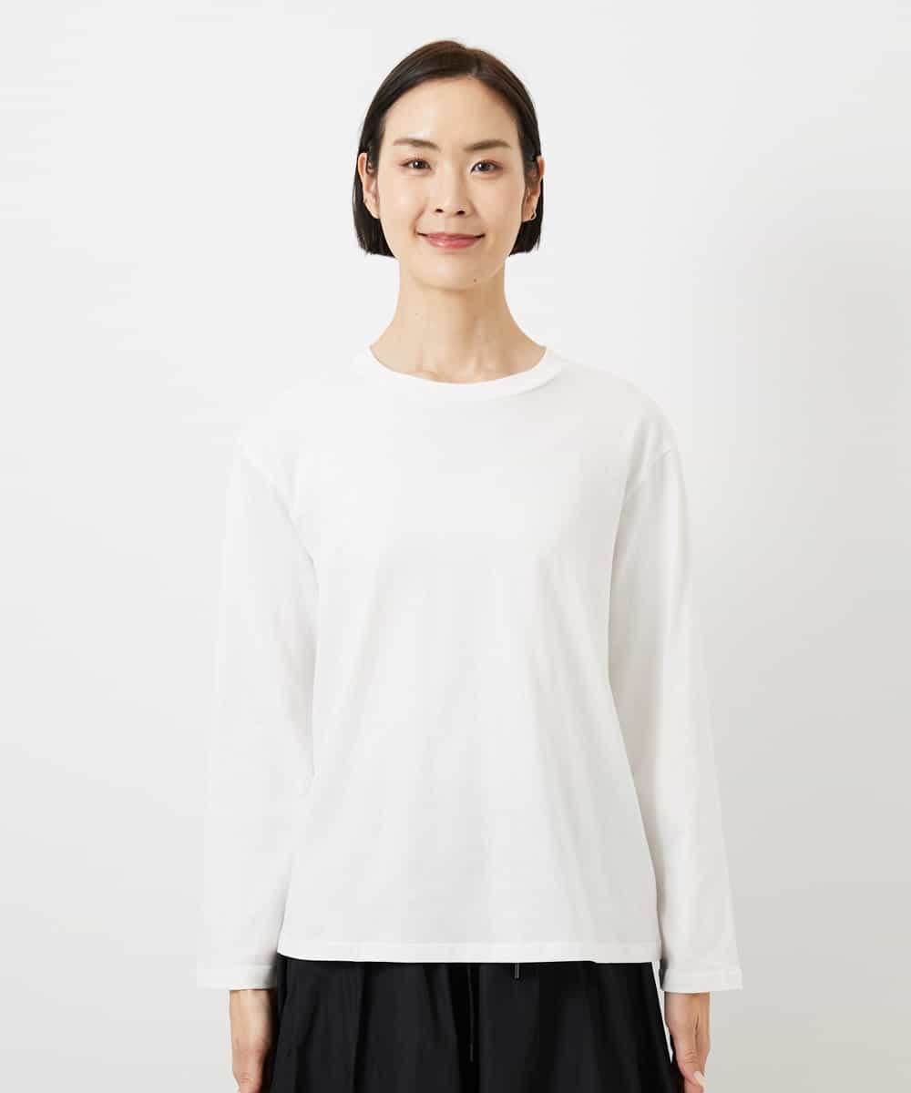 FMKBD80050 MICHEL KLEIN(ミッシェルクラン) ワンポイントロゴロングT ホワイト