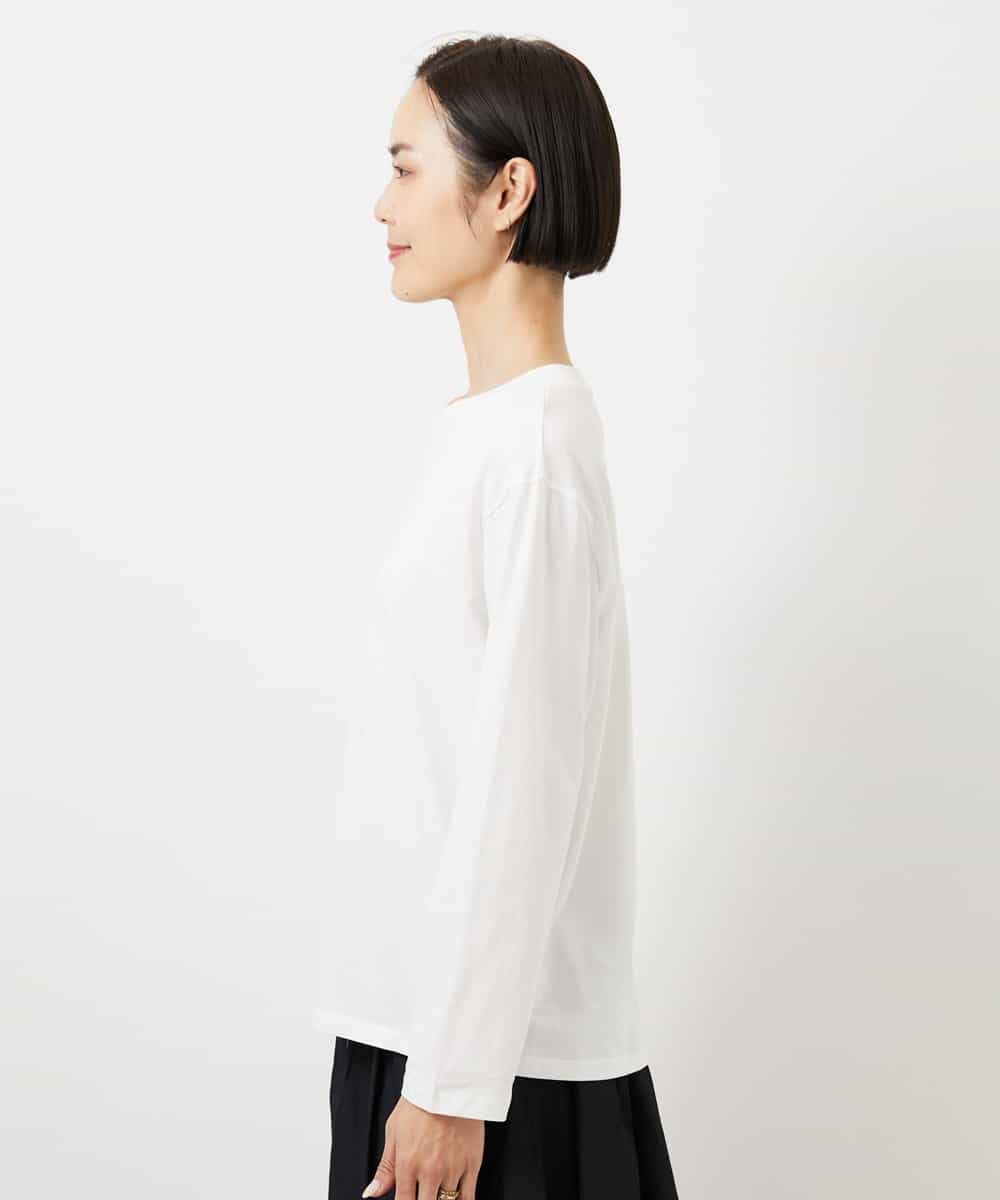 FMKBD80050 MICHEL KLEIN(ミッシェルクラン) ワンポイントロゴロングT ホワイト