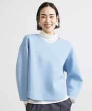 FMKBV38140 MICHEL KLEIN(ミッシェルクラン) ダンボールBOXシルエットプルオーバー ライトブルー(50)