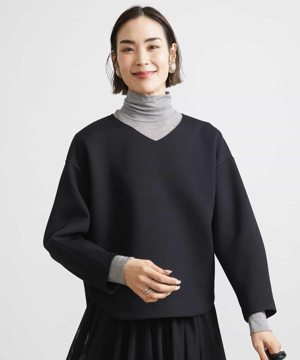 FMKBV38140 MICHEL KLEIN(ミッシェルクラン) ダンボールBOXシルエットプルオーバー ブラック(94)