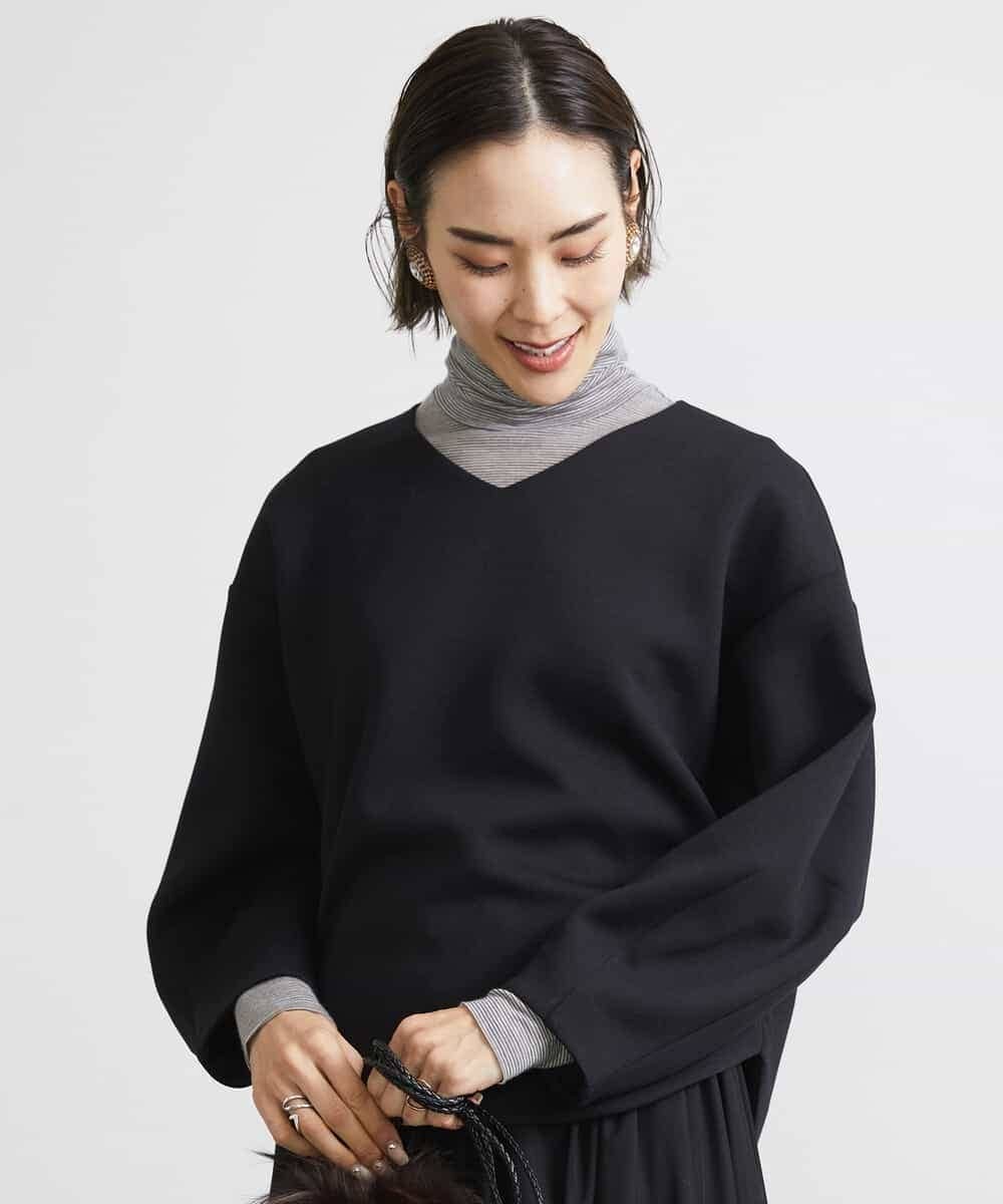 FMKBV38140 MICHEL KLEIN(ミッシェルクラン) ダンボールBOXシルエットプルオーバー ブラック(94)
