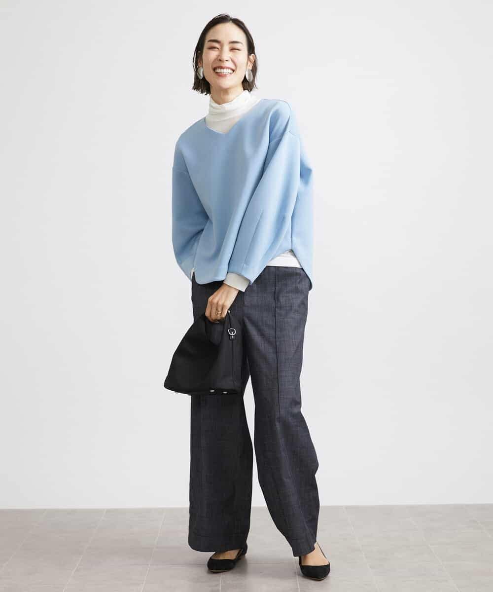 FMKBV38140 MICHEL KLEIN(ミッシェルクラン) ダンボールBOXシルエットプルオーバー ブラック(94)