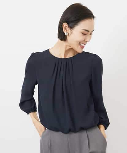 FMKDA01160 MICHEL KLEIN [インナーにおすすめ]プリーツデザインブラウソー