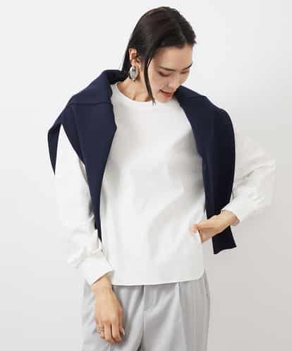 FMKDA28169 MICHEL KLEIN ワンポイント刺繍ロングスリーブカットソー
