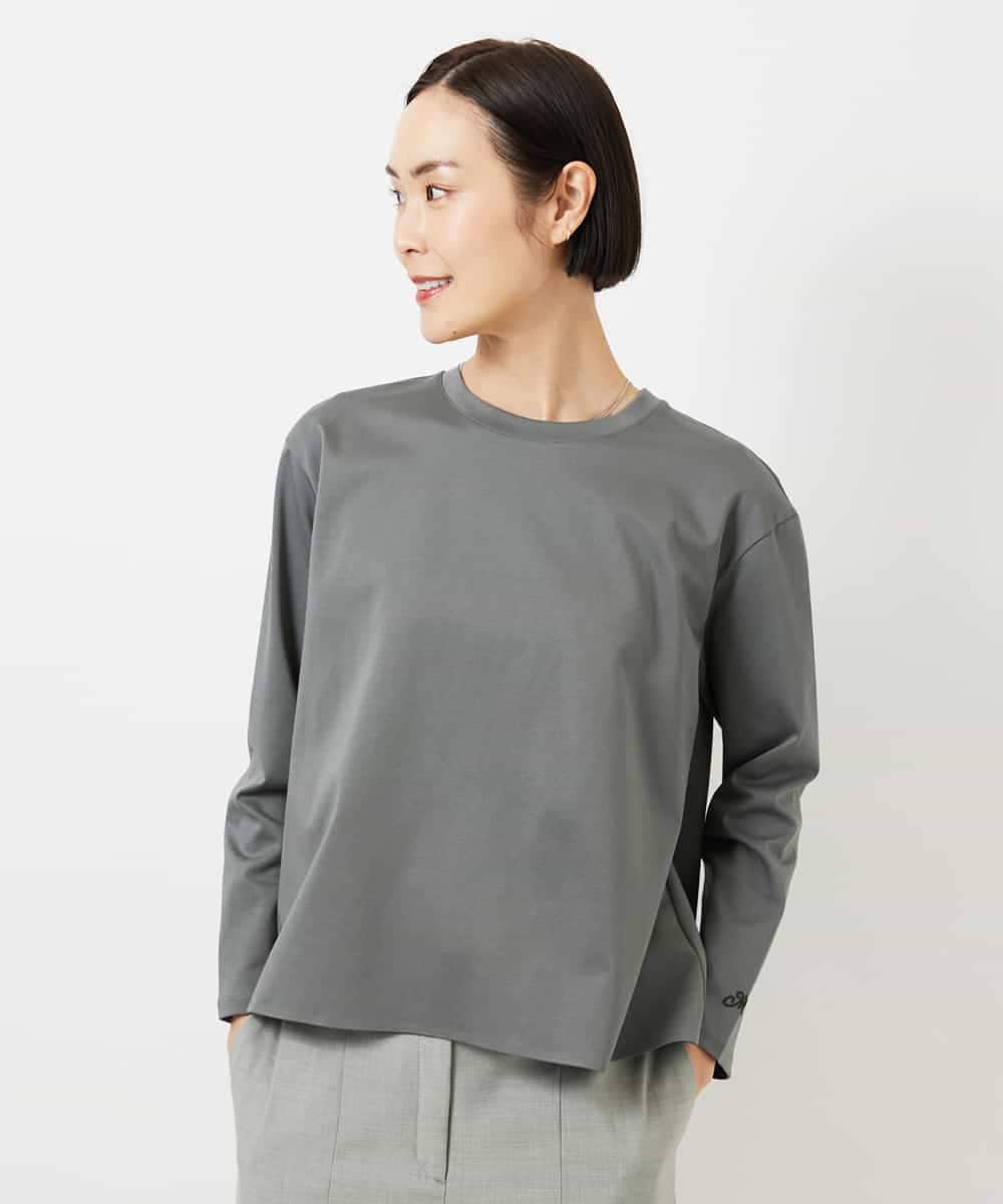 FMKDD10170 MICHEL KLEIN(ミッシェルクラン) バックフレアカットソー カーキ