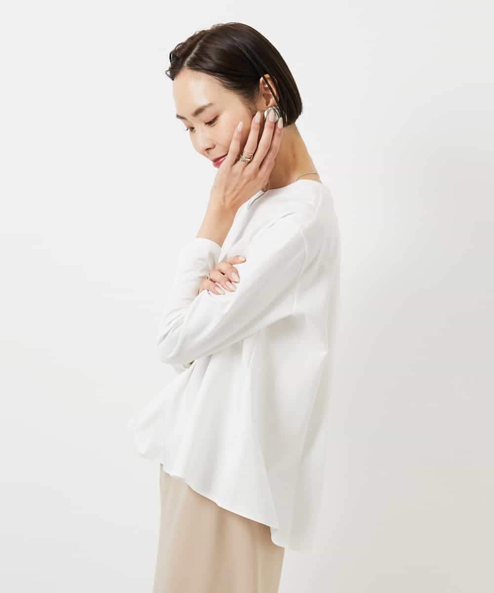 FMKDD10170 MICHEL KLEIN(ミッシェルクラン) バックフレアカットソー カーキ