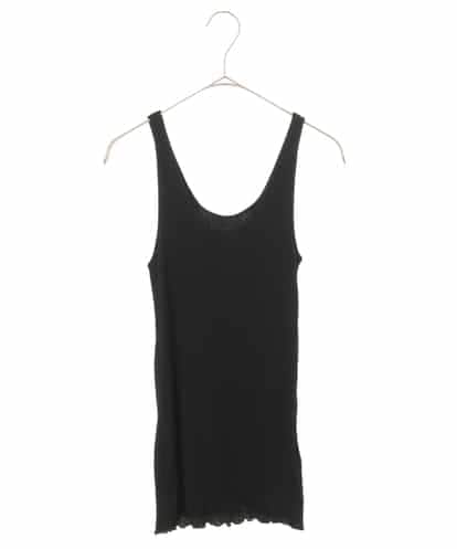 MICHEL KLEIN(ミッシェルクラン) ［洗える］ランダムテレコタンクトップ ブラック/黒 38