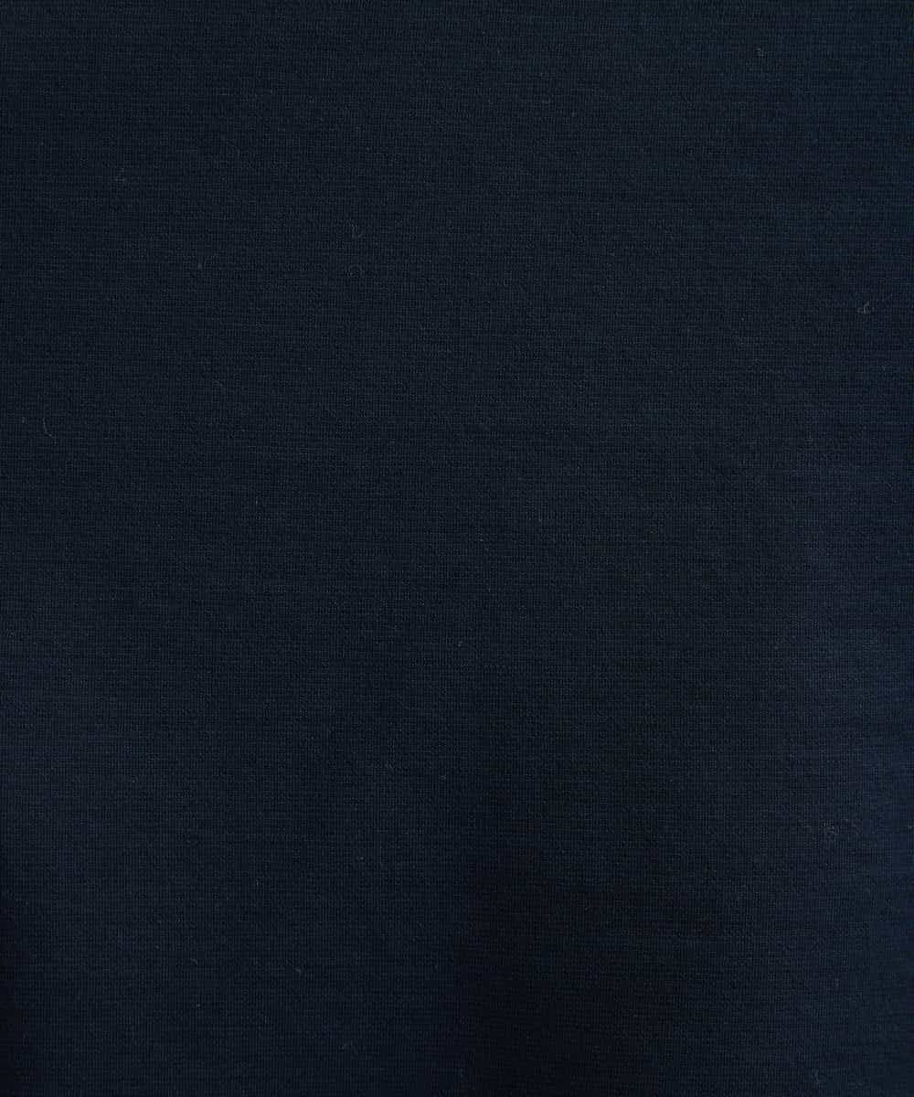 FMKFS01180 MICHEL KLEIN(ミッシェルクラン) パワーショルダーロングスリーブカットソー（ボーダー・無地） ブルーボーダー(55)