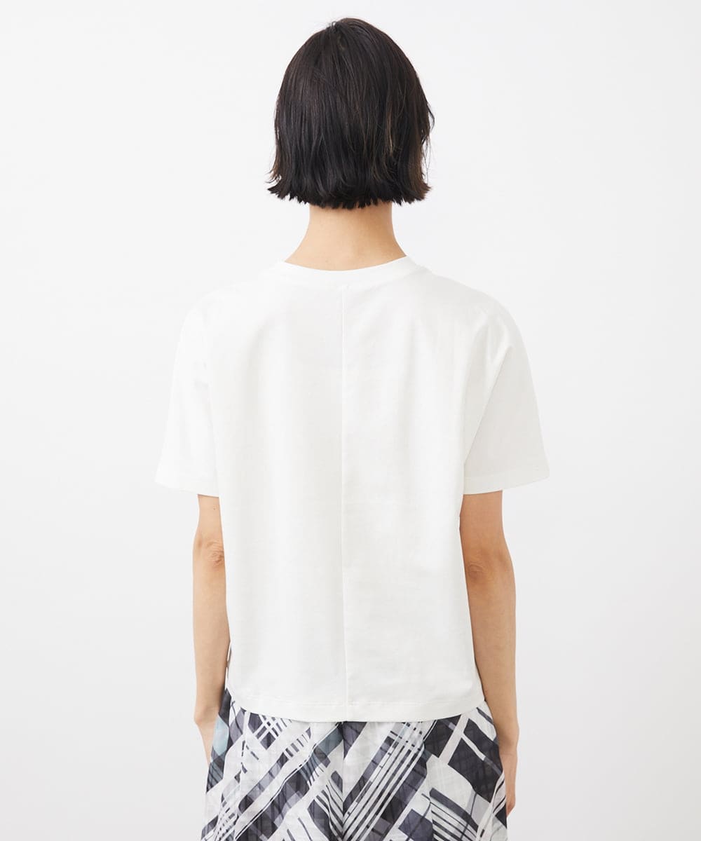 FMKGA05150 MICHEL KLEIN(ミッシェルクラン) ワンポイント刺繍Tシャツ(WEB限定カラーあり) ブラック