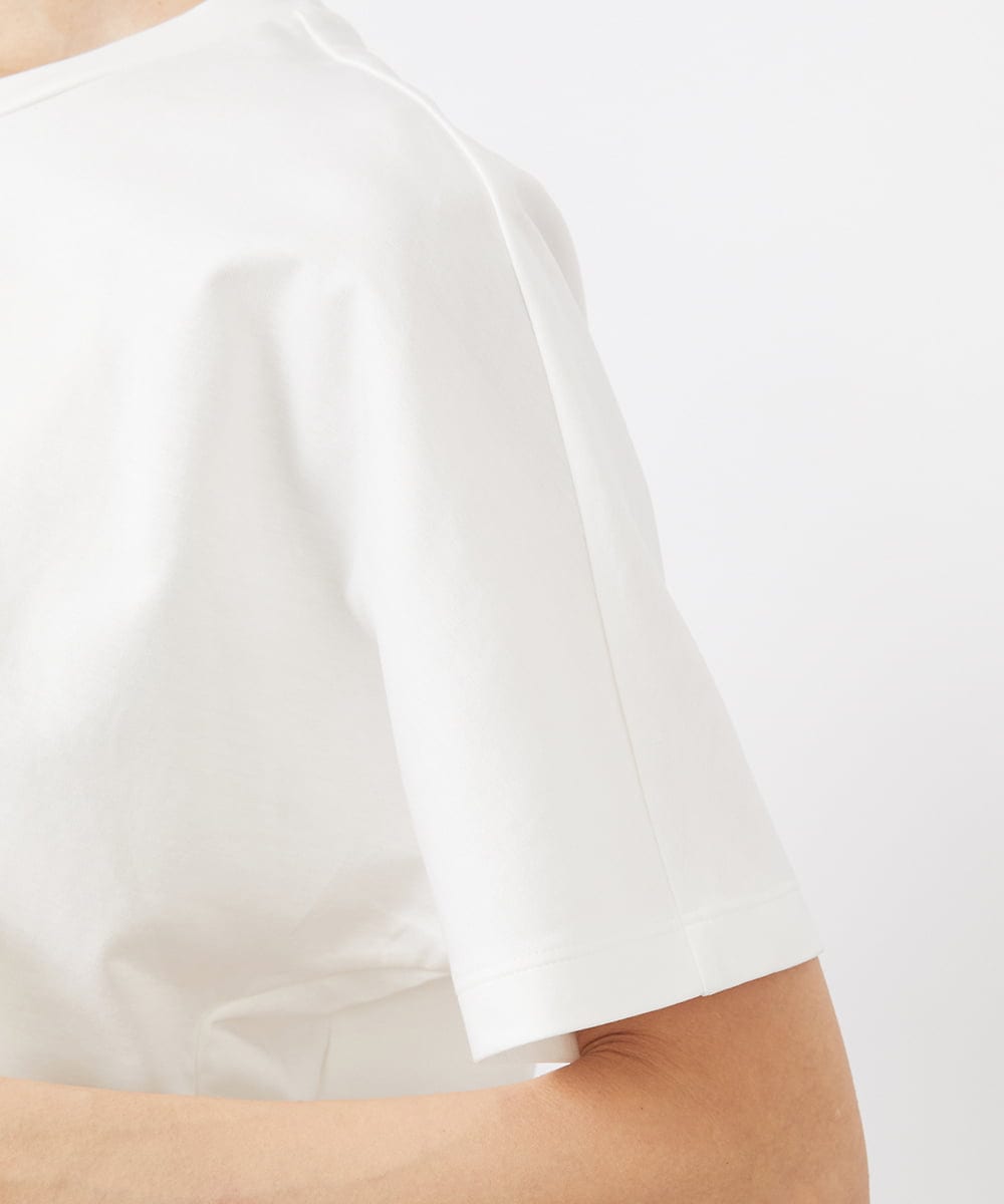FMKGA05150 MICHEL KLEIN(ミッシェルクラン) ワンポイント刺繍Tシャツ(WEB限定カラーあり) ブラック
