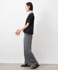 FMKGA05150 MICHEL KLEIN(ミッシェルクラン) ワンポイント刺繍Tシャツ(WEB限定カラーあり) ブラック