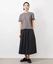 FMKGA05150 MICHEL KLEIN(ミッシェルクラン) ワンポイント刺繍Tシャツ(WEB限定カラーあり) ブラック