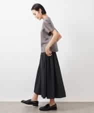 FMKGA05150 MICHEL KLEIN(ミッシェルクラン) ワンポイント刺繍Tシャツ(WEB限定カラーあり) ブラック