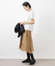 FMKGA05150 MICHEL KLEIN(ミッシェルクラン) ワンポイント刺繍Tシャツ(WEB限定カラーあり) ブラック