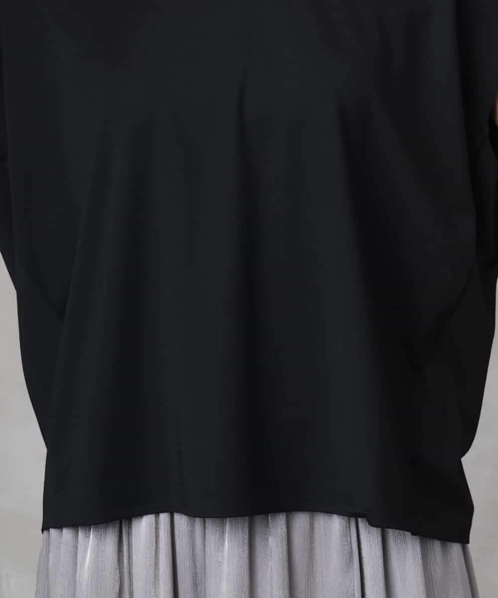 FMKGA09180 MICHEL KLEIN(ミッシェルクラン) ハリプルライトカットソー ブラック