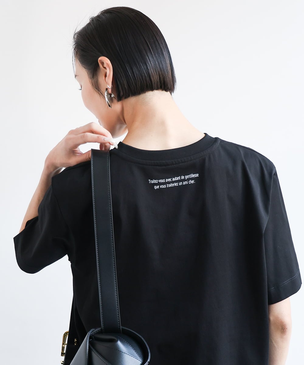 FMKGA14120 MICHEL KLEIN(ミッシェルクラン) バックロゴTシャツ ホワイト