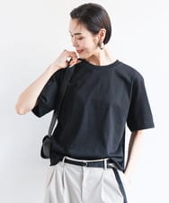 FMKGA14120 MICHEL KLEIN(ミッシェルクラン) バックロゴTシャツ ブラック