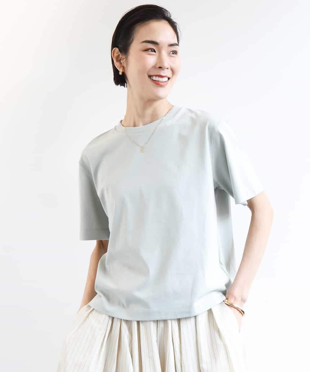 FMKGA14120 MICHEL KLEIN(ミッシェルクラン) バックロゴTシャツ ホワイト