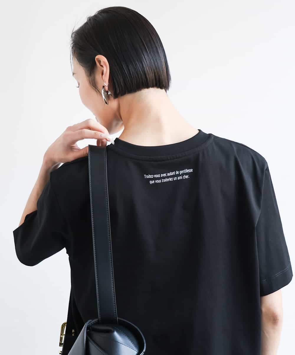 FMKGA14120 MICHEL KLEIN(ミッシェルクラン) バックロゴTシャツ ホワイト