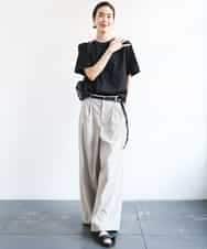 FMKGA14120 MICHEL KLEIN(ミッシェルクラン) バックロゴTシャツ ホワイト
